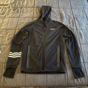 Adidas Men's Black Hooded Jacket